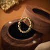 Eternity Rings for Women 4.2mm Emerald Bubble Wedding Ring Bezel