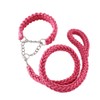 Dog Collar and Leash Set, Heavy Duty Nylon Braided Rope