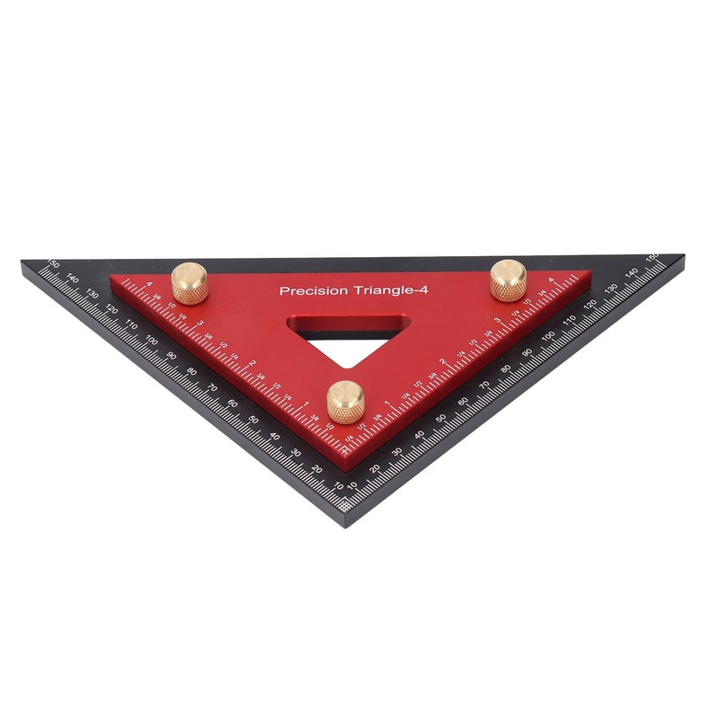 Double Triangle Ruler Detachable 4 Inch and 6 Inch Aluminum