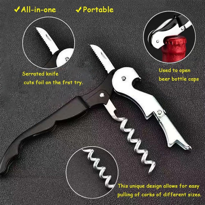 Professional 3 in 1 Wine Preservation Kit with Sommelier Corkscrew