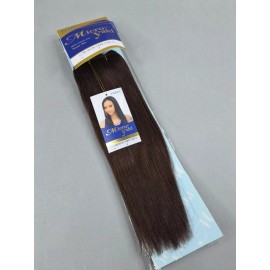 Outre 12" Micro Perm Yaki #4 Dark Brown Straight 100% Human Hair Extensions