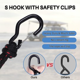 1PCS Kayak Rope Tie Down Ratchet Straps with Safety S Hook 1/2" ×14'