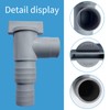 Maintenance tap, 2 pieces shut-off valve for pools with 32