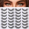 Newcally Cat Eye Lashes Natural Look Wispy Fluffy False Eyelashes