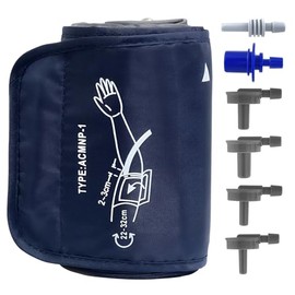 Blood Pressure Monitors Medium Cuff, 22-42CM Blood Pressure Arm Cuff Adjustable Compatible with Other BP Digital Machine for Adult Senior with Medium Arms Women, 6 Connectors (BP Cuff Included Only)