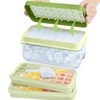64-Cube Ice Tray Set for Freezer – Easy-Press Silicone Molds