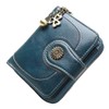 Round Sheep fas11 Mini Wallet, Bifold Ladies, Compact, Leather, Present,