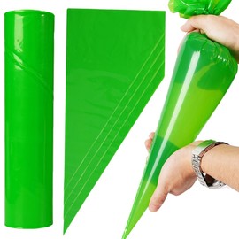 WWZJ Strong Professional 21" Disposable Piping Bags Pastry Bags for Home Baking, Icing, Cupcake (Green-30Pcs, 52x25)