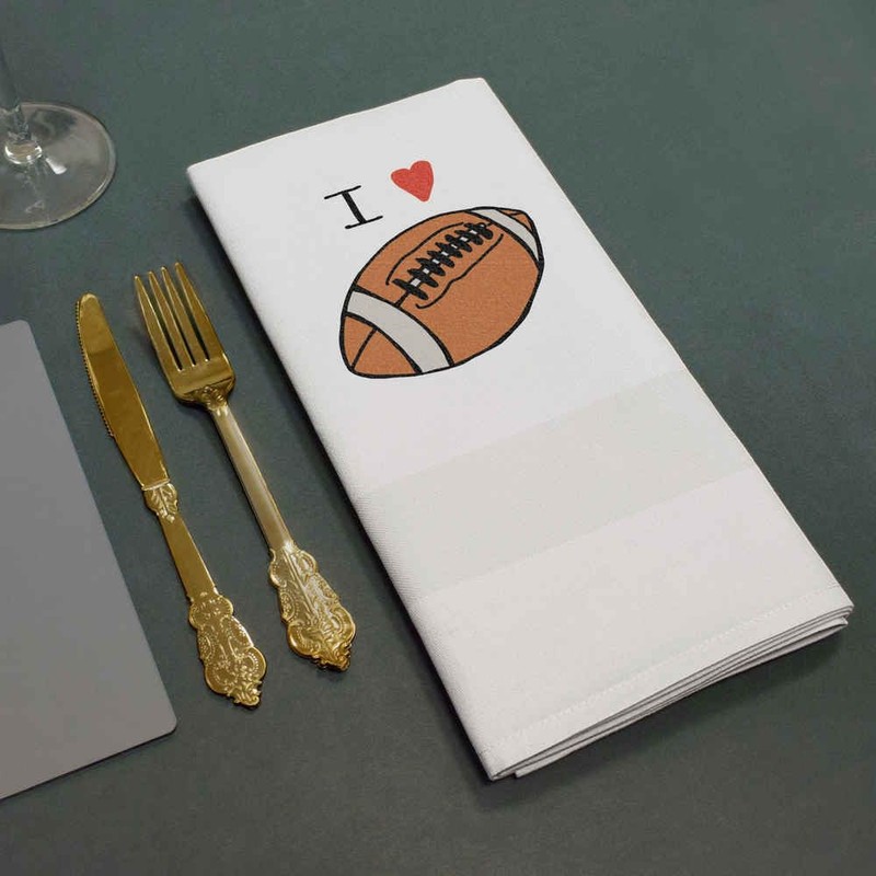 'I love Rugby' Cotton Napkin/Dinner Cloth (NK00041344)