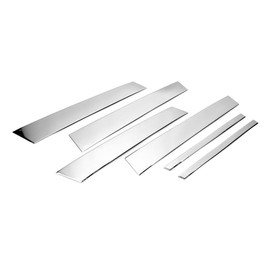 alittlepanda Stainless Steel Chrome Polished Stick-On Side Door Pillar Post Trim Set Compatible with 2019-2024 Ranger
