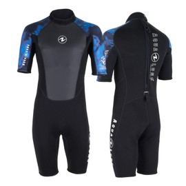 Aqua Lung Hydroflex Men's Shorty Black/Blue, Size: ML