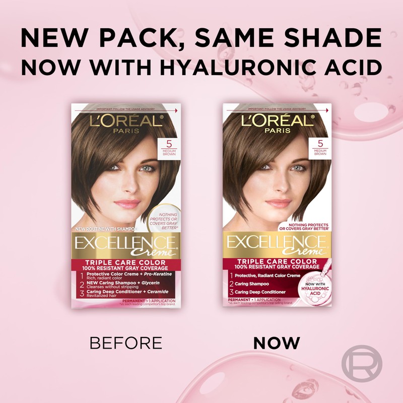 L'Oreal Paris Excellence Crème Permanent Hair Dye, Triple Care Hair