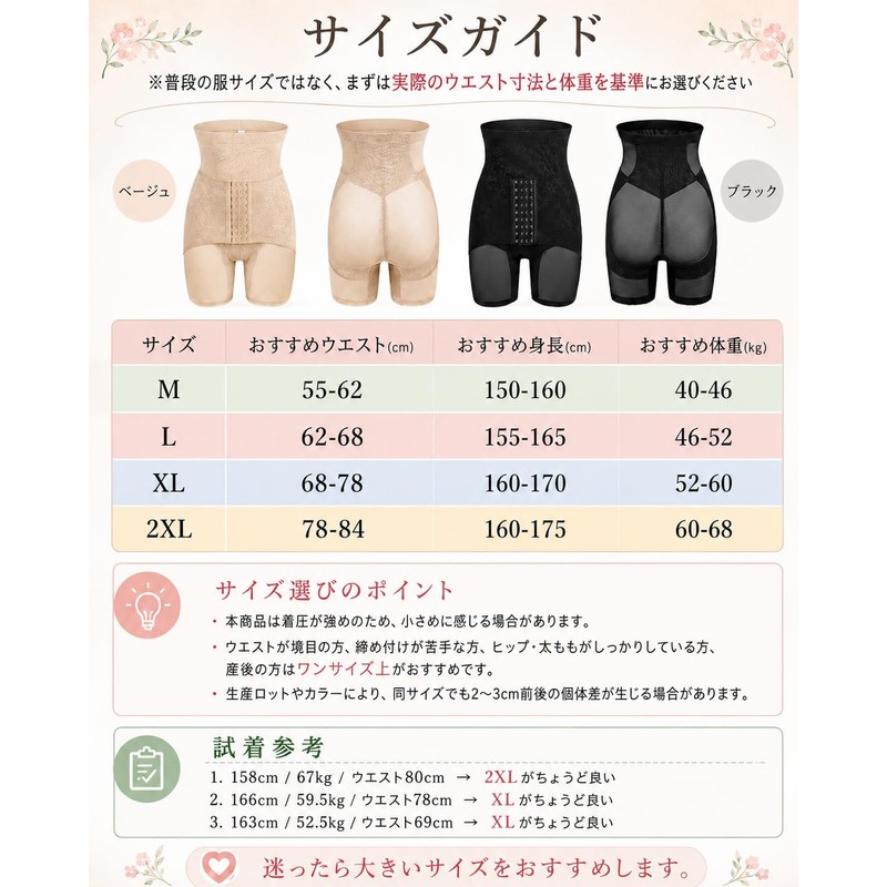 [Allanve] 【現役ママ×助産師開発!】 骨盤ガードル 補正下着 【骨盤ベルト×ガードルの二重サポート】 お腹ギュッと引き締め ヒップアップ ガードル 産後 骨盤
