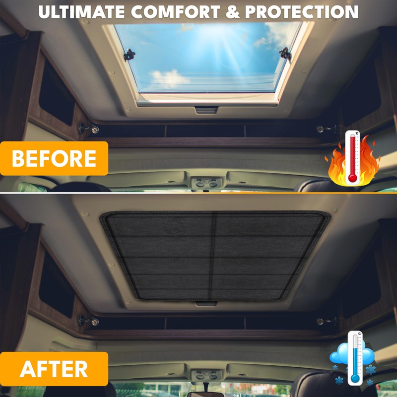EcoNour RV Magnetic Window Shade for Side Door | Foldable