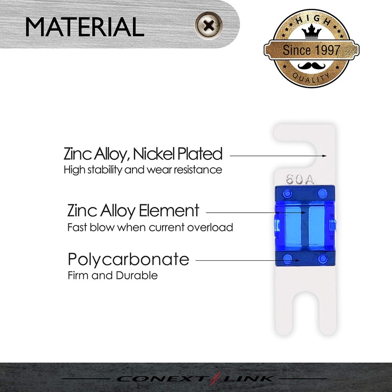 Conext Link AFS60-10 Nickel 60 Amp AFS Fuse 10 Pack