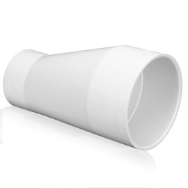 Pushglossy 6" X 4" 429-E Series PVC Pipe Fitting Eccentric Reducer Coupling Schedule 40 Suitable for High-flow Capacity, Plumbing, Irrigation, Pool, Spa, White
