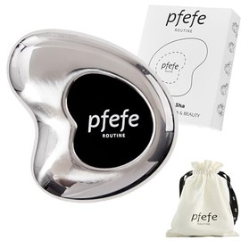 pfefe- Gua Sha criogénico de acero inoxidable - Herramientas de belleza facial Gua Sha - Gua Sha de metal para el cuidado de la piel para el cuerpo SPA Fa