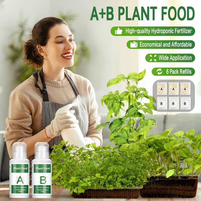 Hydroponic Nutrients, 800ML Hydroponic Plant Nutrients A and B, Universal