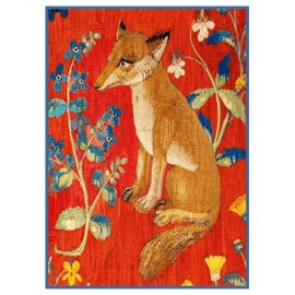 Orenco Originals Medieval Sitting Fox Detail Lady Unicorn Counted Cross Stitch Pattern