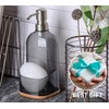 Clasin Home Kitchen Soap Dispenser with Sponge Holder, Refillable Acrylic