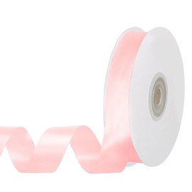 Bacane Cinta, 2.5CM 100 Yardas, Cinta Artesanal de Satén de Doble Cara para Envolver Regalos, Ramo de Flores, Lazo, Boda, Decoración de Fiesta de Cumpleaños (Rosado)