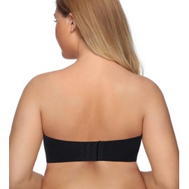 DotVol Damen Große Größen Multiway Bügel Ungepolstert Bandeau Trägerloser Minimizer BH(Schwarz, 95E)