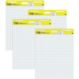 Post-it 560VAD4PK Easel Pad,Self-Stick,Faint Grid,30 Sheets,25-Inch x30-Inch,4/CT,WE