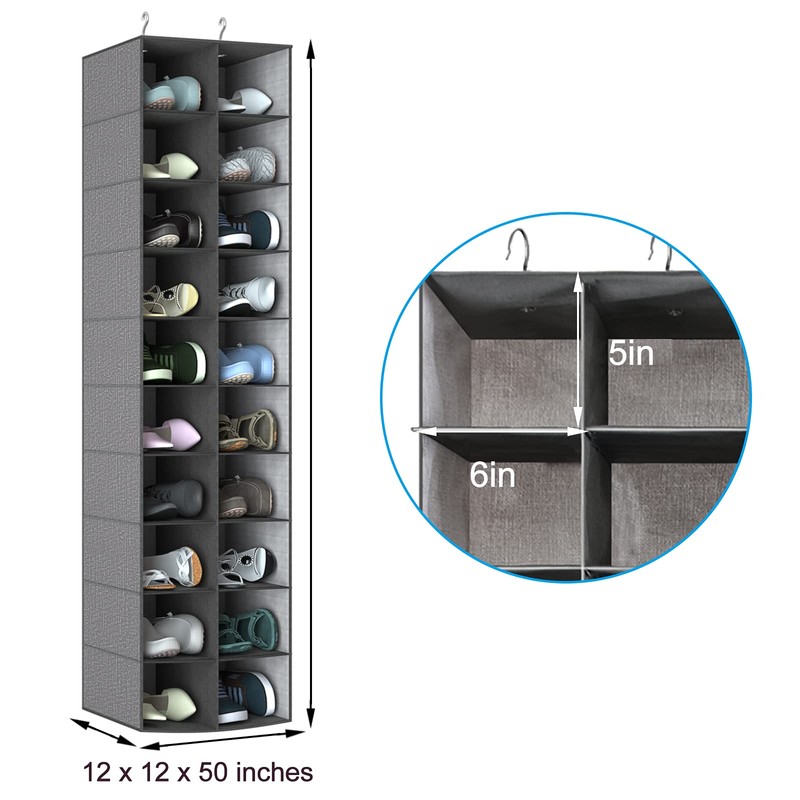 Libeder Hanging Shoe Organizer for Closet, Hanging Closet Organizers 20