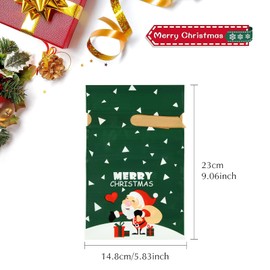 KUUQA Christmas Drawstring Gift Bags 100pcs Assorted Christmas Gift Wrapping Bags Upgraded Christmas Goodie Bags for Christmas Party Favors,10styles