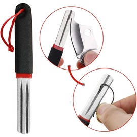 KOMUNJ Sharpening Stone for Fishing Hooks, Pack of 2 Fishing Hooks Sharpening File Tool, Double-Sided Fishing Hook Sharpener, for Fishing with Handle and Hanging for Outdoor Fishing