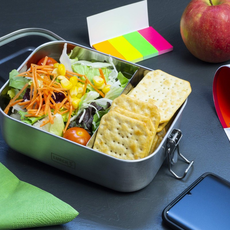Lurch Snap 240880 Lunch Box Stainless Steel 100% Leak-Proof 800