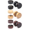 YZstyle 8mm Wood Faux Gauges Plugs Earrings for Men Women