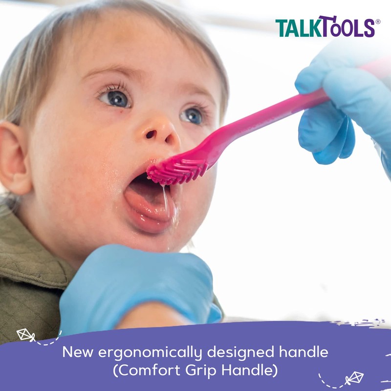 TalkTools Cucharas granate Bumpy (12 unidades)