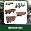 ML-Train Covered freight wagon, brown, self-construction wagon, garden railway gauge