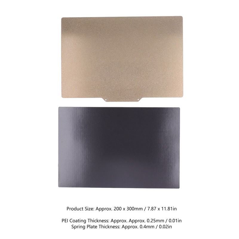 Spring Steel Build Plate Magnetic 200x300mm 2 Sided Powder Painted