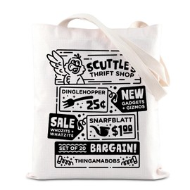 Mermaid Gift Fairy Tale Inspired Gift Scuttle's Thrift Shop Tote Bag Cartoon Movie Merchandise Gift WDW Magic Kingdom Gift (C-Thrift Shop tote)