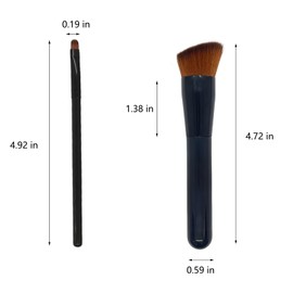 KMYZQDV 2Pcs Foundation and Concealer Brush Set Makeup Brushes for Flat Top Synthetic Tools for Contour and Foundation Blending Face Brush