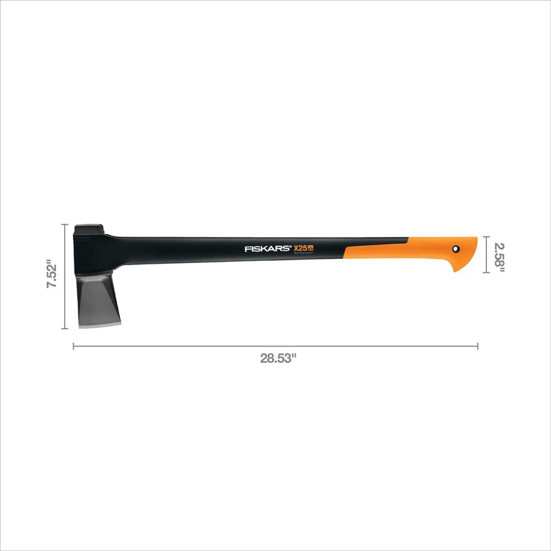Fiskars X25 Splitting Axe, 28" Wood Splitting Axe for Medium