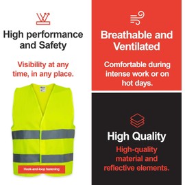 Proof Comfort & Safety Reflective Vest, Car Reflective Vest, Light Vest, Bicycle Vest, Reflective Safety Vest, Accident Vest, Breakdown Assistance, Pack of 2, Bright Orange, L
