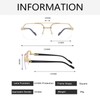 Long Keeper Photochromatic Sunglasses for Men Women Retro Metal Square