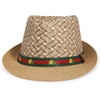 Initlove Straw Fedora Hat for Men Short Brimmed Panama Trilby