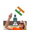 25 Packs Small India Flags on Handheld Stick，Miniature Hindi Indian