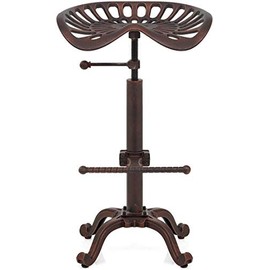 Industrial Bar Stools-Swivel Tractor Seat-Bar Height Adjustable 23-31inch-Kitchen Island Dining Chair