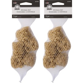 FolkArt Natural Sponge Set, Small,Brown - Pack of 2