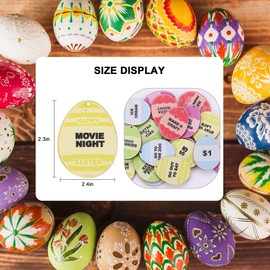 40Pcs Easter Egg Fillers Wooden Tokens,Easter Basket Essentials ,Basket Stuffers for Teen Easter Prizes Stuffers Coins, Unique Family Easter Egg Hunt Activities (40)