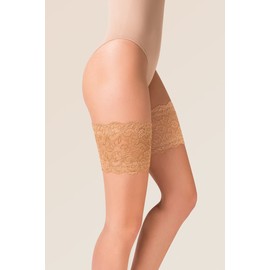 Selente Lovely Legs Women's Elastic Thigh Bands, Various Models, Made in the EU, Beige lace