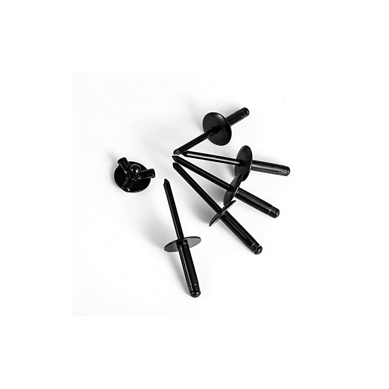 ALL Black 3/16" x 1Large Flange Tri-Fold Exploding Aluminum Pop