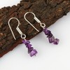 Natural Amethyst Chips Crystal Earring, Yoga Jewelry, Meditation Earring, Raw