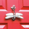 Castelion® Chrome Dragonfly Door Knocker 15.5cm x 13cm