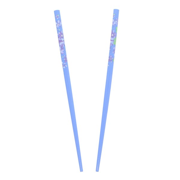 Set of Wooden Hair Sticks With Flowers Hair Pin Chopsticks - Blue